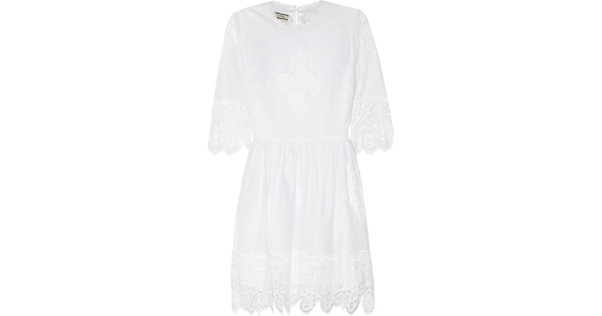 By Malene Birger Salisa Broderie Anglaise Cotton Dress in White - Lyst