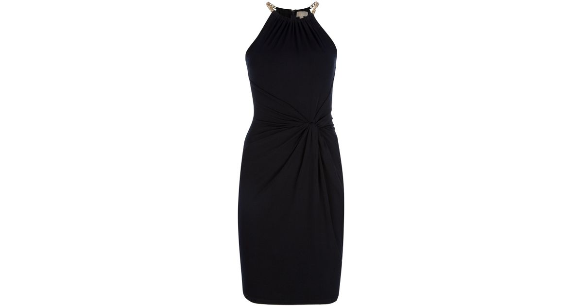 MICHAEL Michael Kors Chain Link Dress in Navy (Blue) Lyst