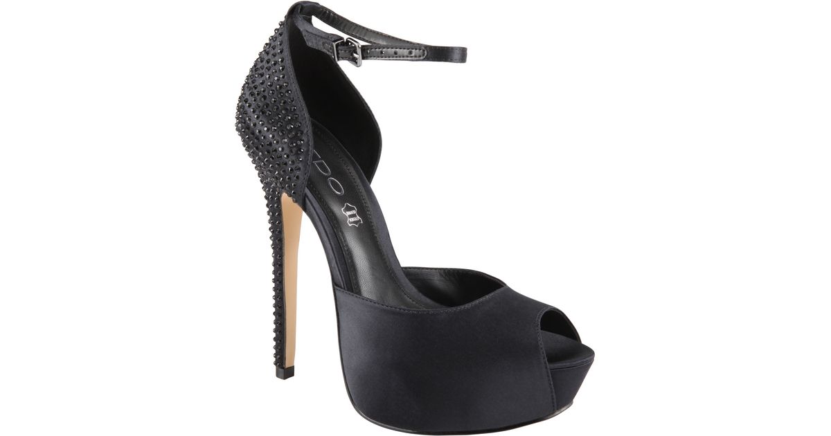 aldo black platform heels