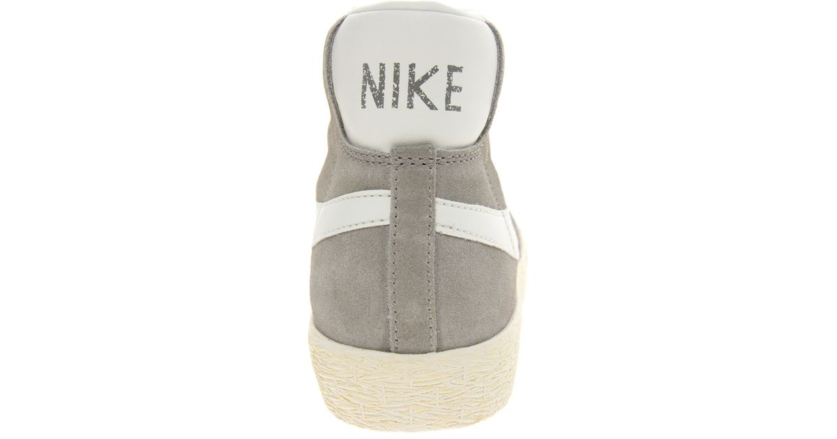 nike blazer gray suede mid sneakers