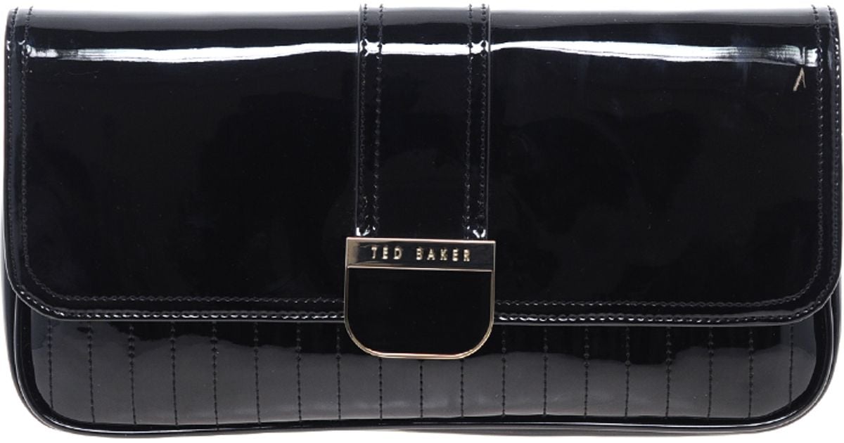 black patent evening bag
