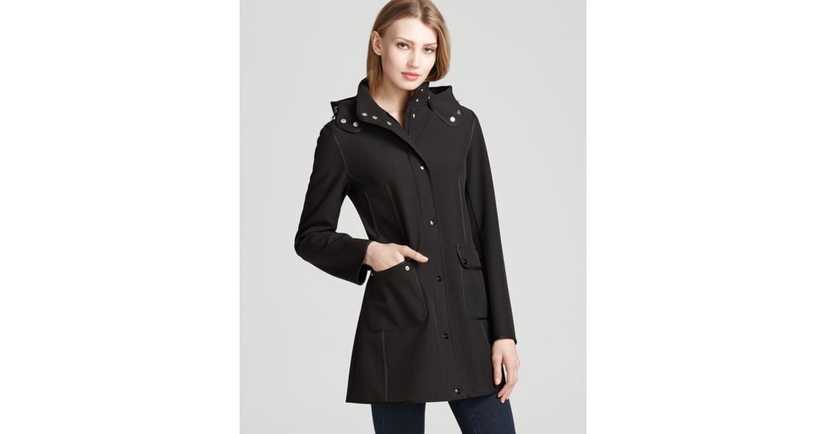 dkny shell hooded jacket