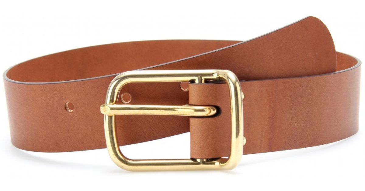 Chloé Leather Belt in Mahogany (Brown) - Lyst