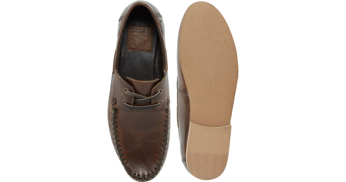 ASOS Asos Loafers with Tie Front in Brown for Men - Lyst