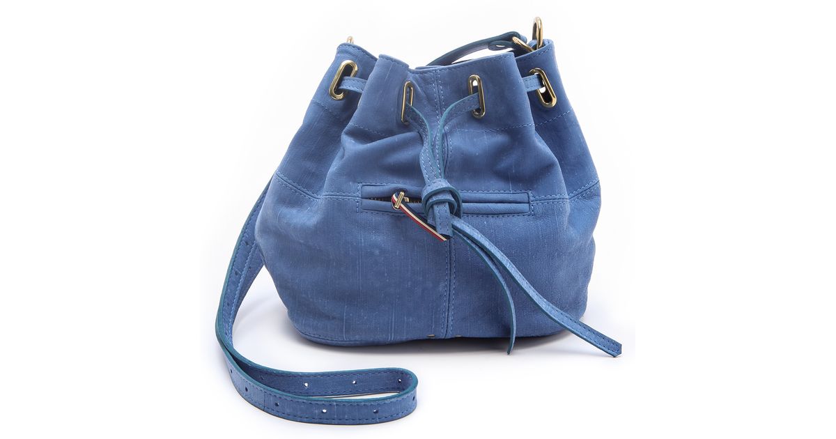 Jérôme Dreyfuss Alain Small Bucket Bag in Denim Blue (Blue) - Lyst