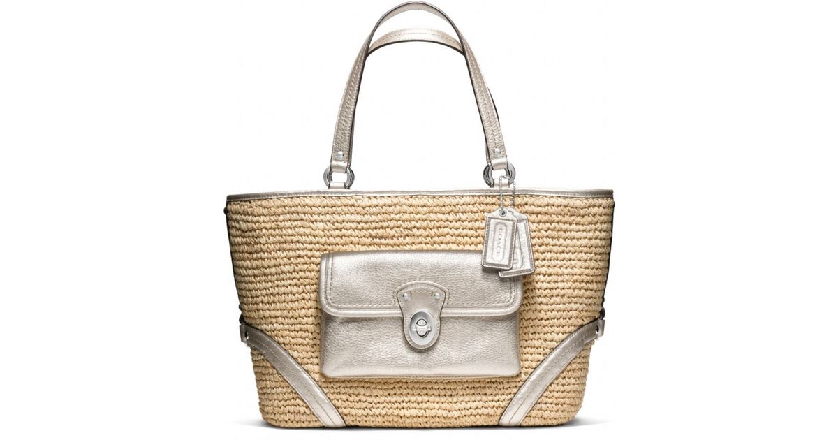 coach straw tote