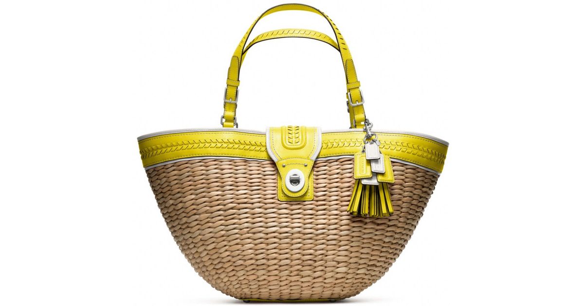 coach straw tote
