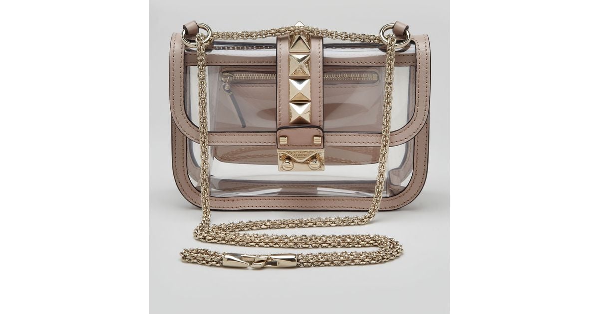 valentino rockstud clear bag