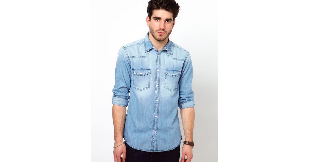 jack jones denim shirt