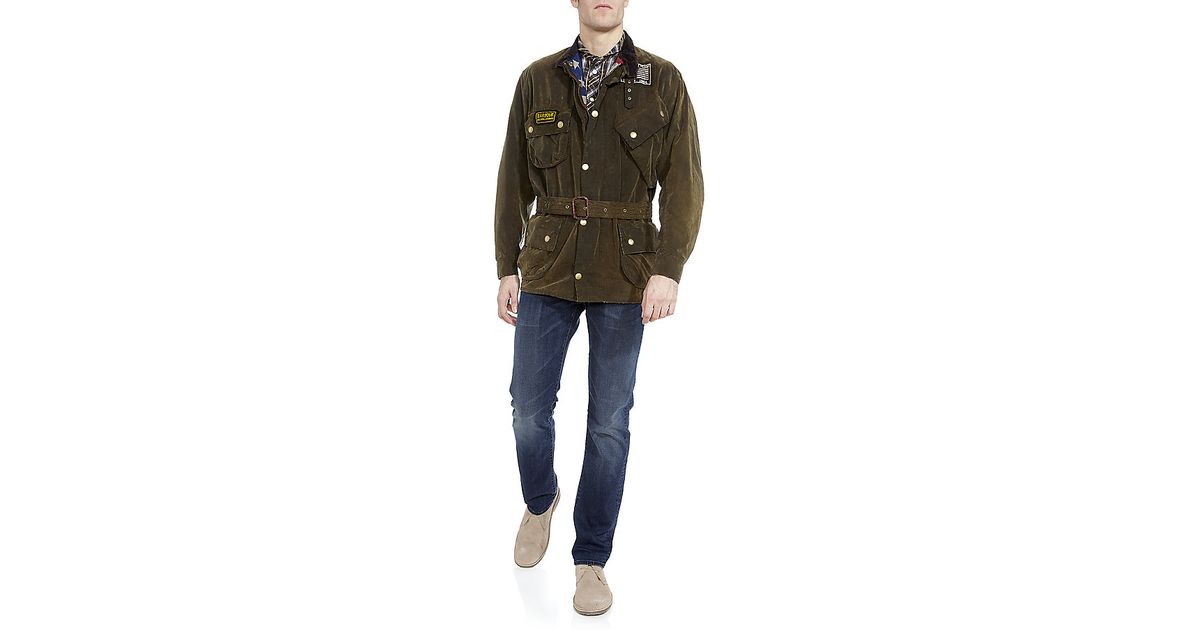 Barbour Rexton Wax Jacket in Green for Men - Lyst