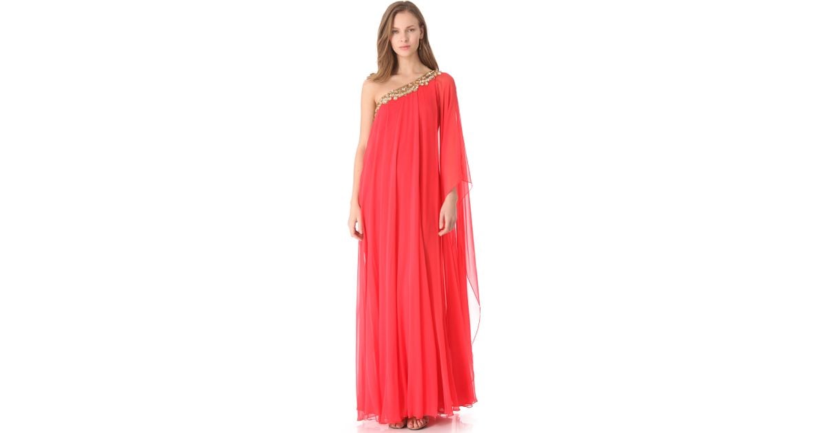 One shoulder store caftan dress