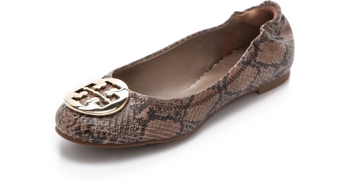 tory burch snake print flats