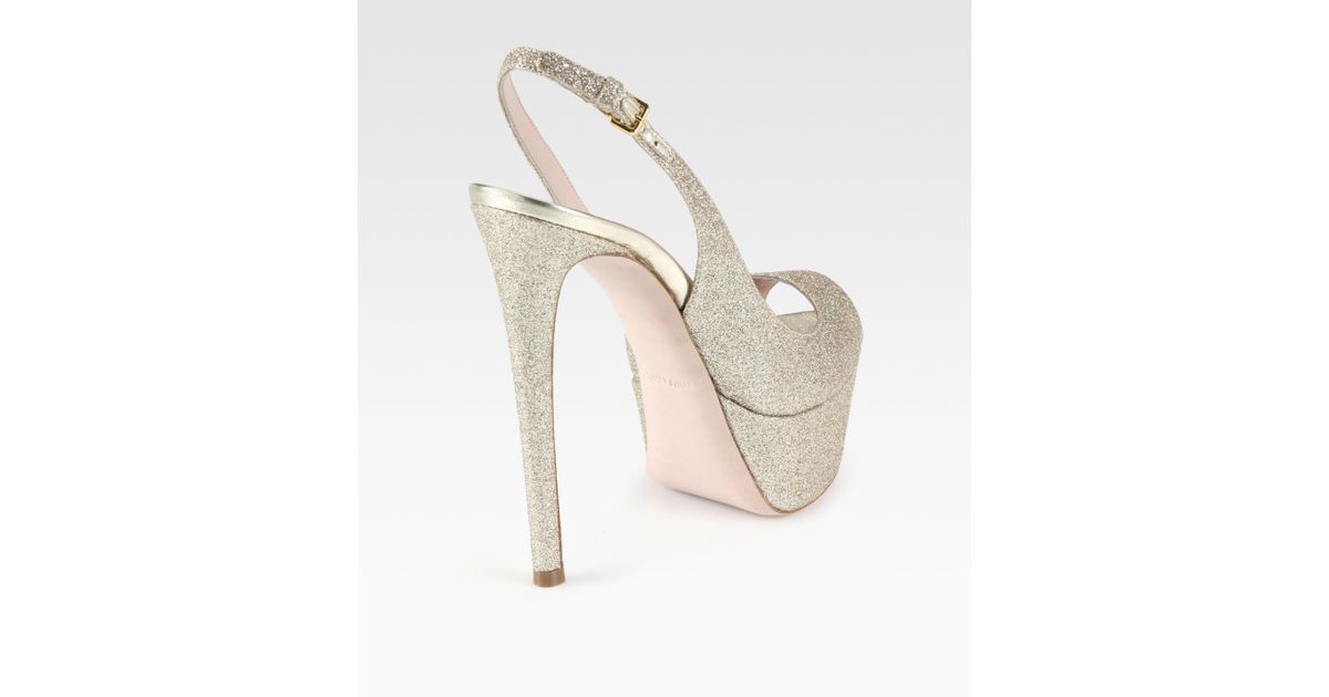 miu miu glitter slingback