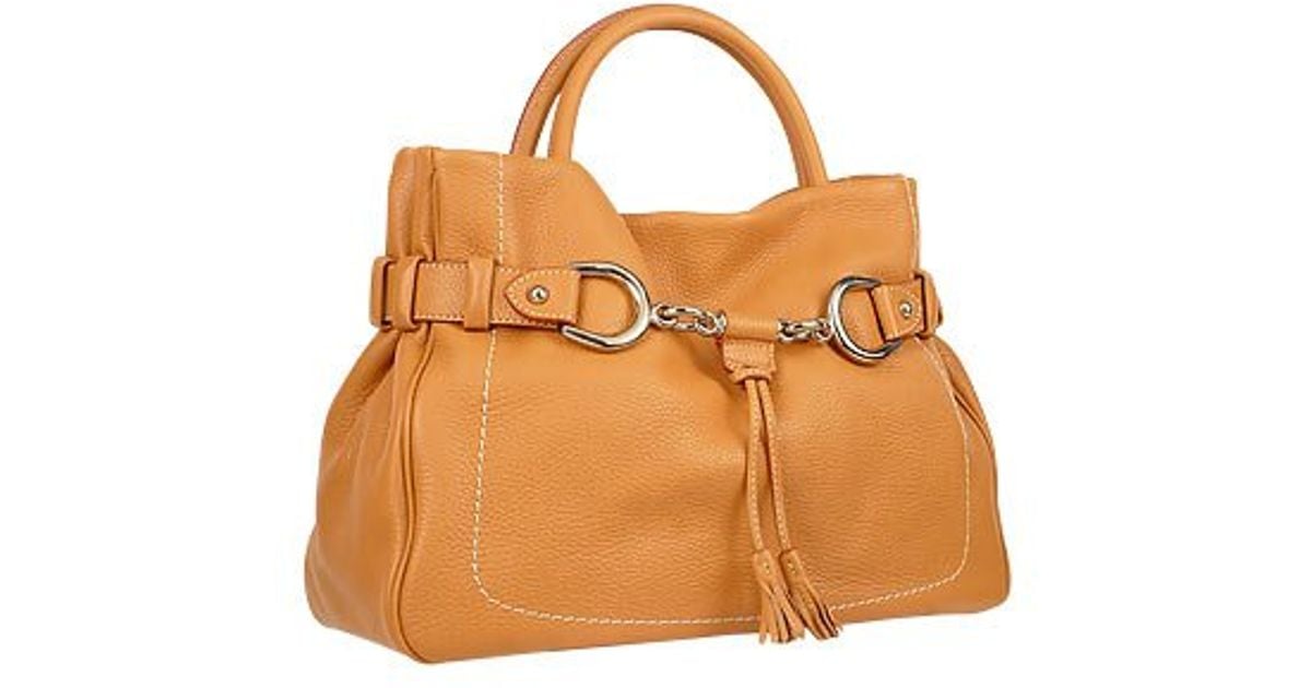 Lyst Buti Camel Horsebit Detail Italian Pebble Leather Satchel Bag Lyst Buti Camel Horsebit Detail Italian Pebble Leather Satchel Bag In Brown