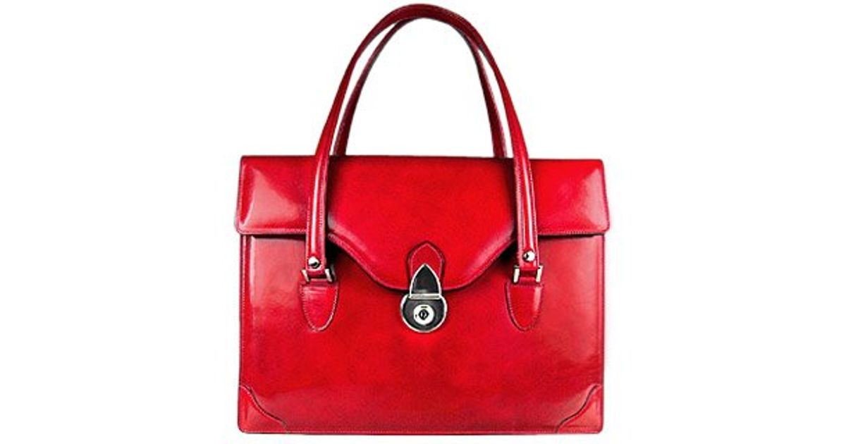 Lyst L.A.P.A. Women's Red Leather Briefcase in Red
