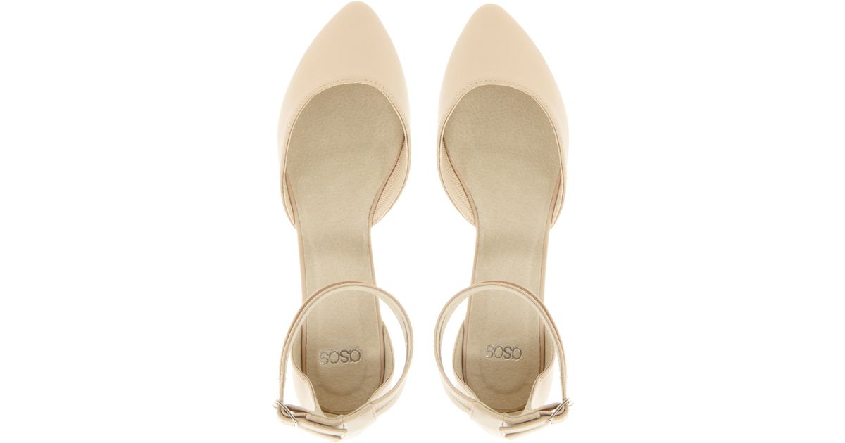 asos nude flats