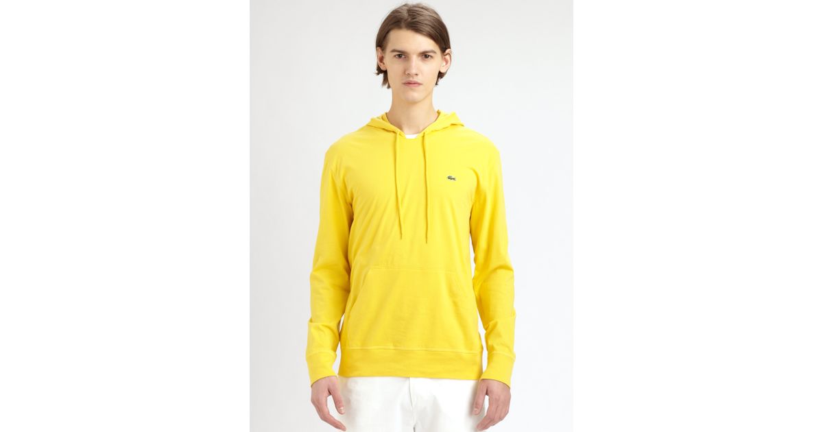 yellow lacoste hoodie