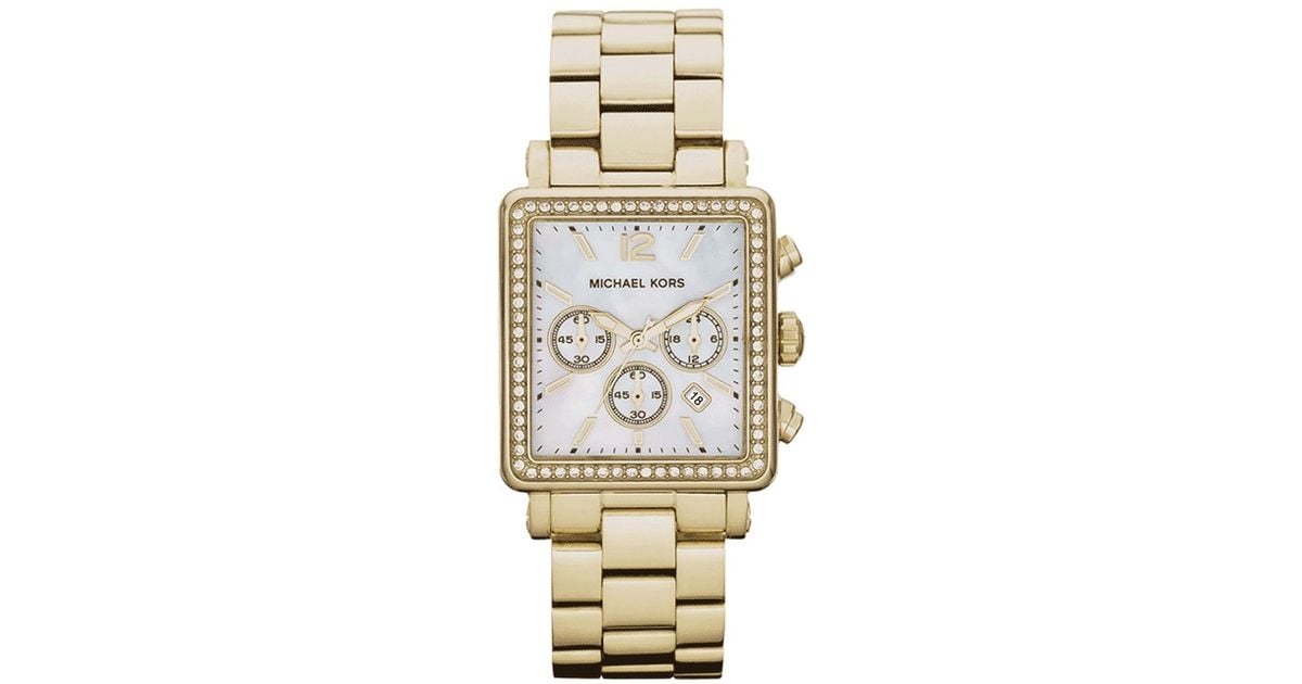 Michael Kors Crystal Square Face Watch 