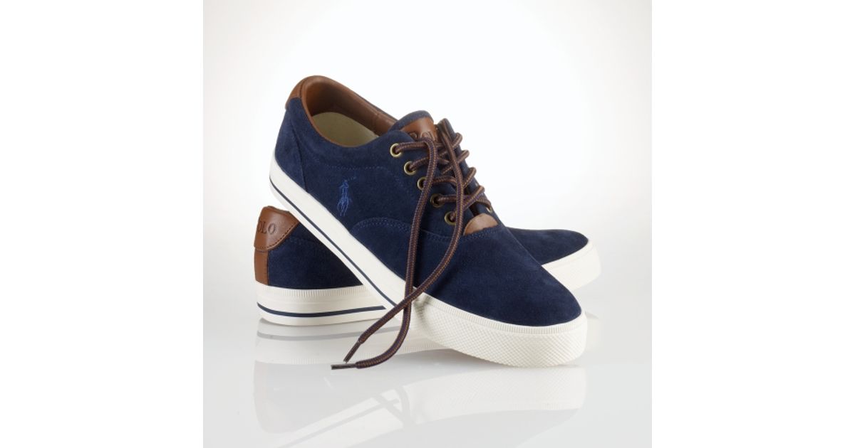 Polo Ralph Lauren Vaughn Suede Sneaker in Navy Navy (Blue) for Men - Lyst