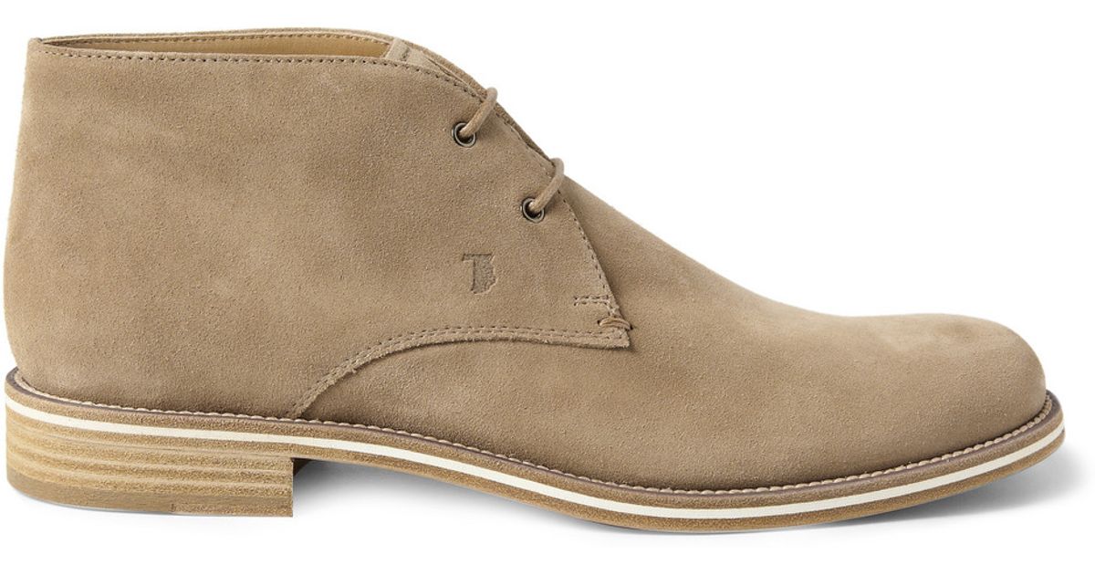 tod's desert boots in suede