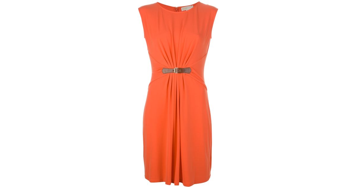 orange michael kors dress