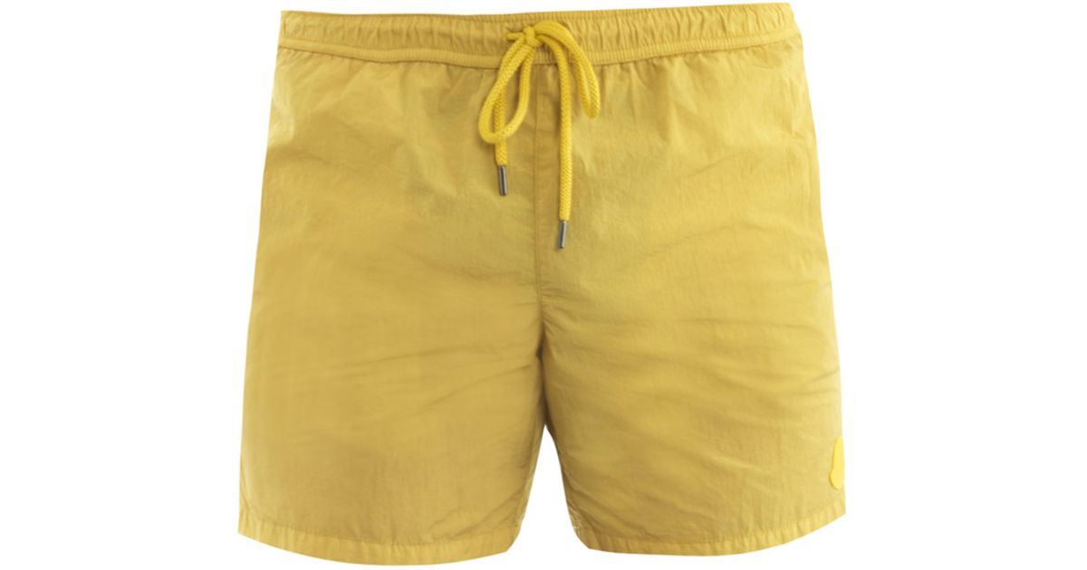 yellow moncler shorts