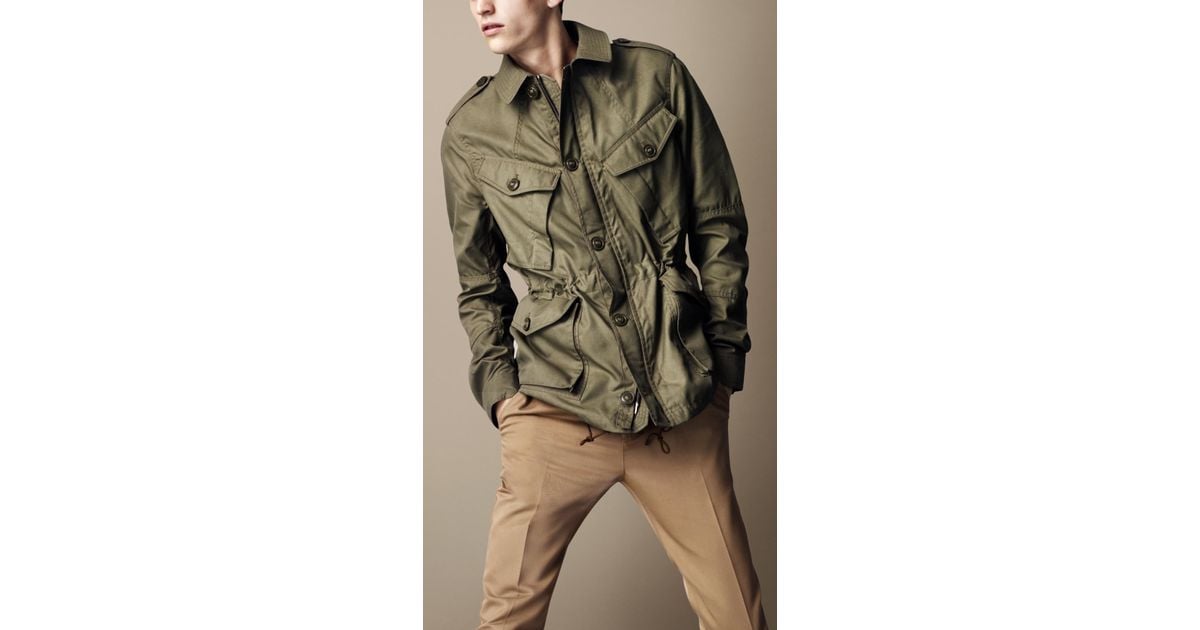 Burberry-brit-classic-military-jacket-green sale