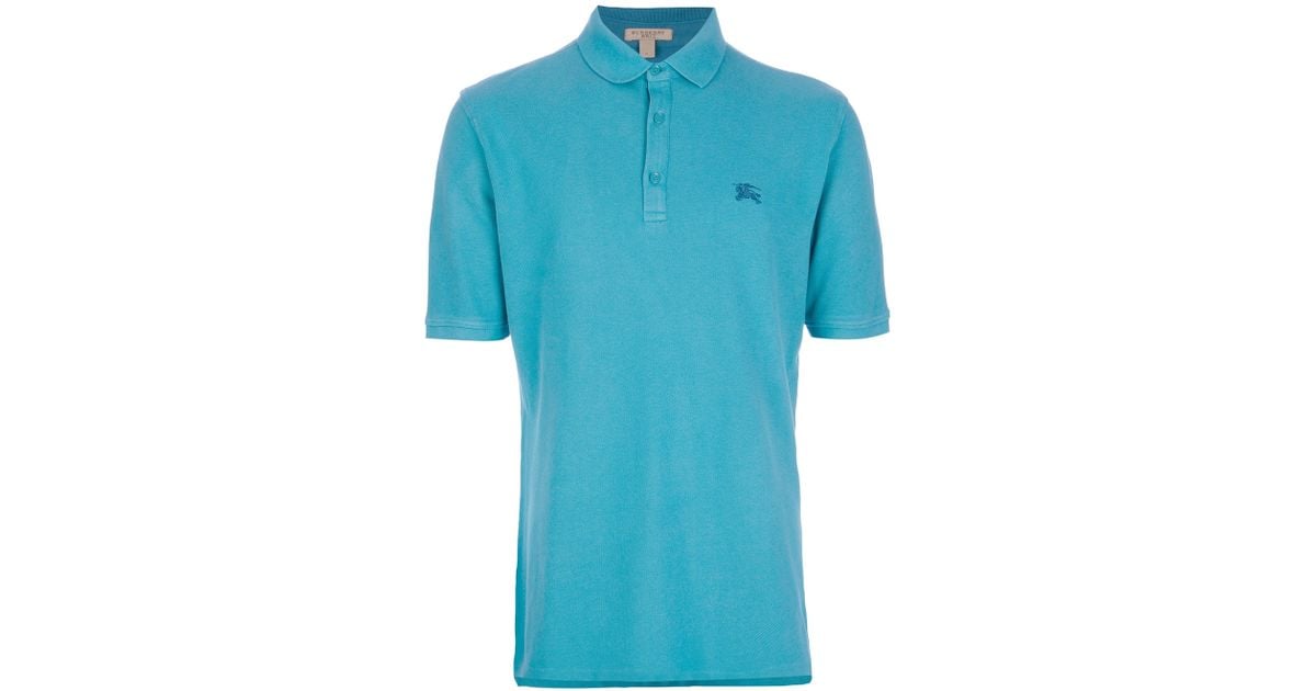 Blue burberry polo cheap