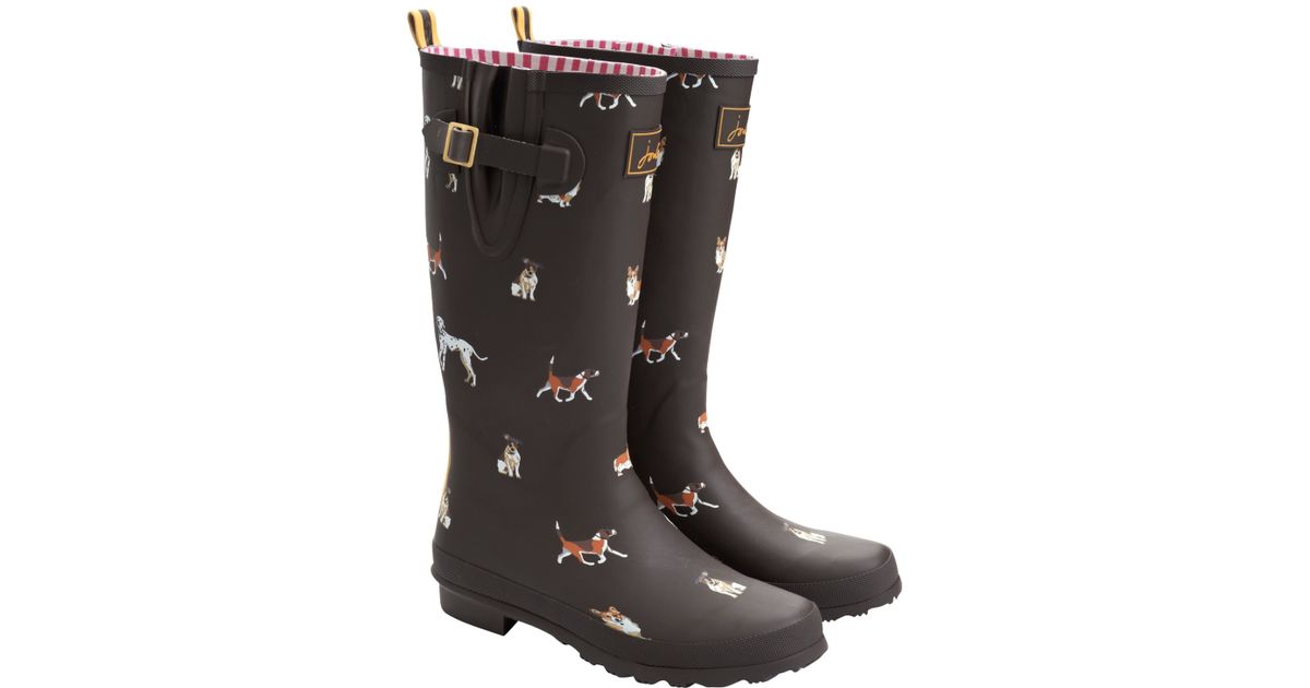 dog patterned wellies