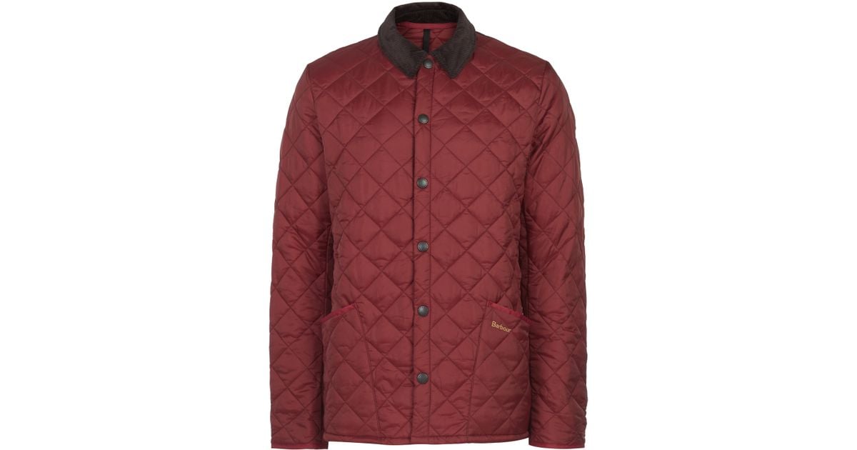 Barbour Red Heritage Liddesdale Quilted Jacket for Men Lyst Canada
