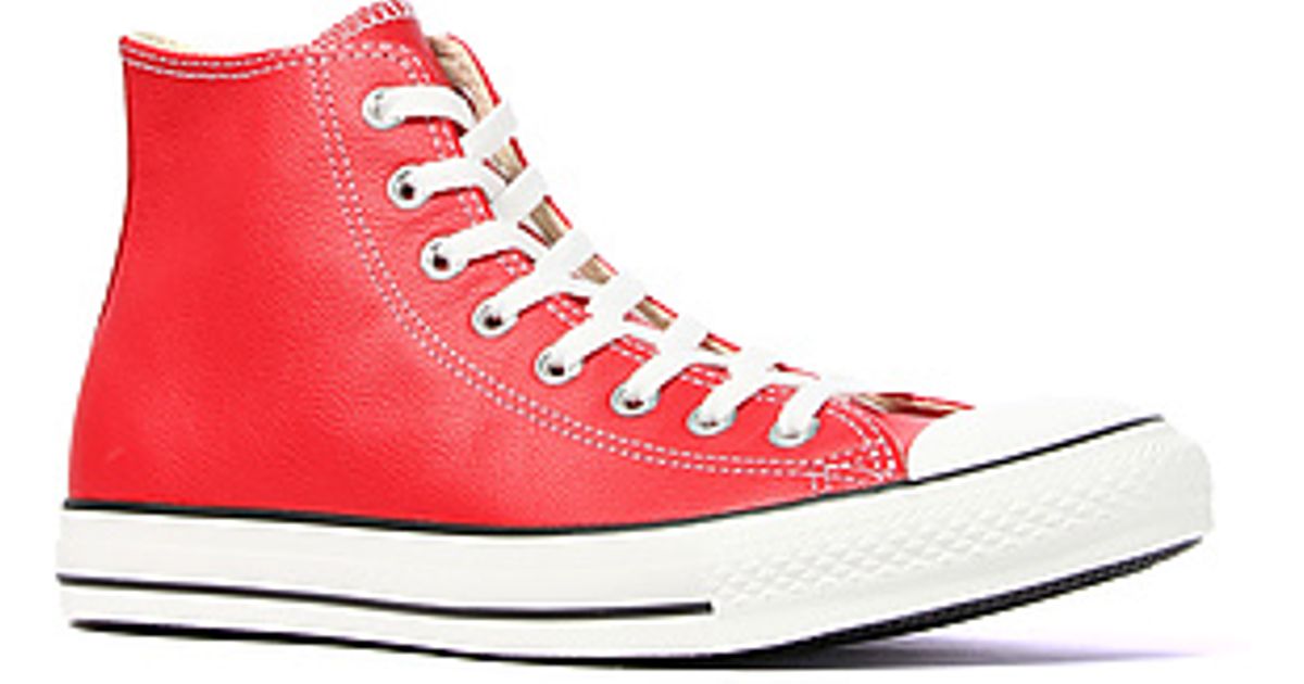 converse red color shoes