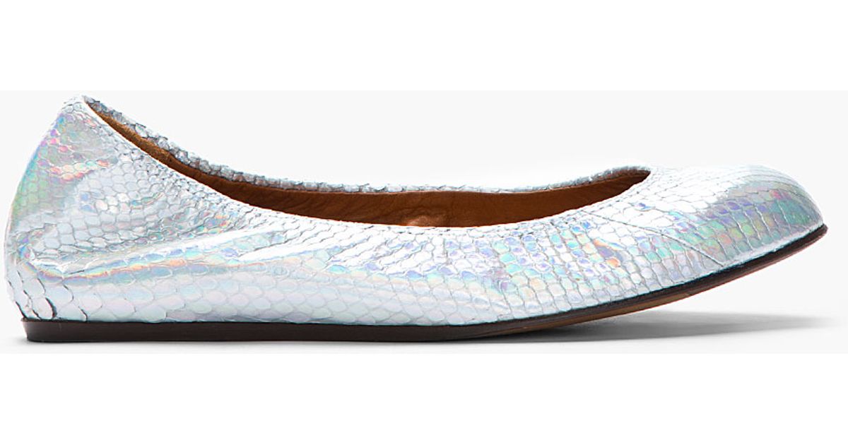 iridescent ballet flats