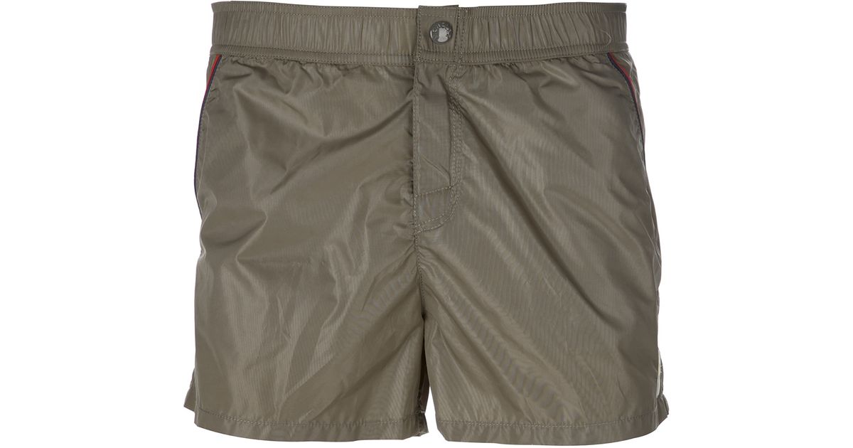 moncler khaki swim shorts
