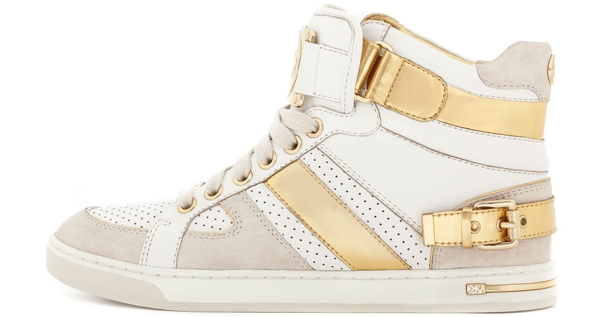 michael kors gold high top sneakers