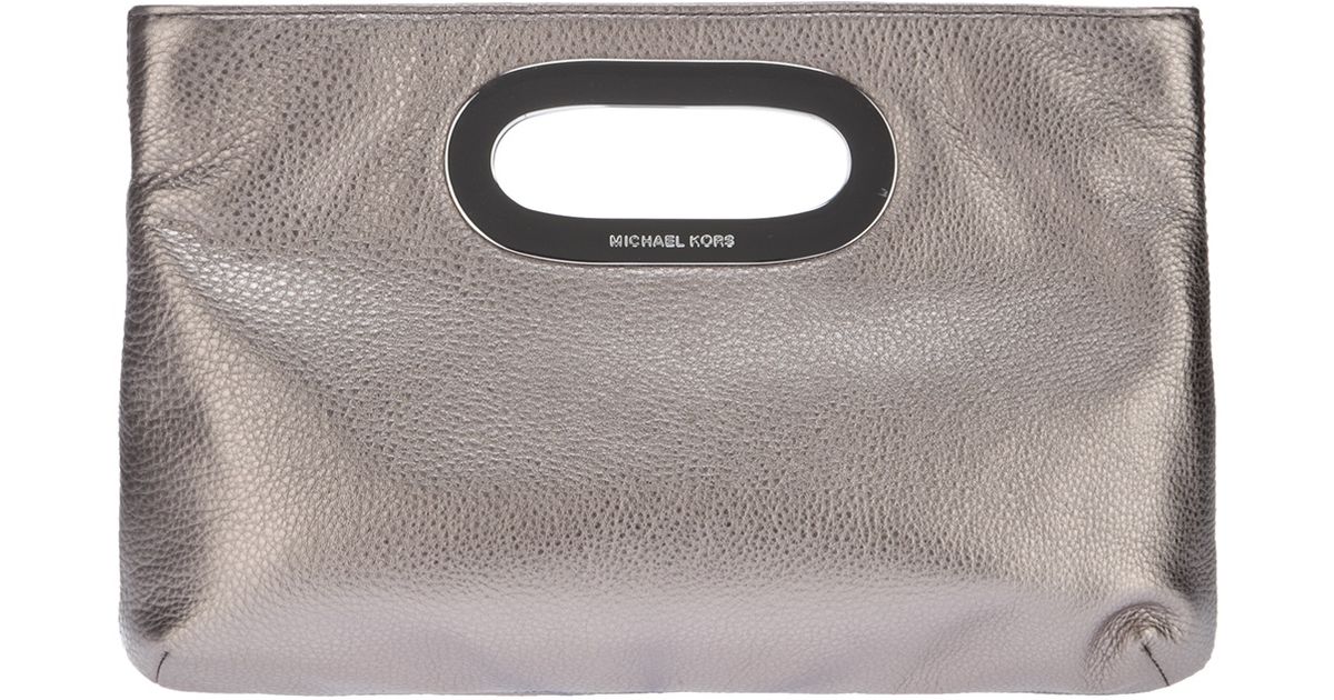 MICHAEL Michael Kors Berkley Clutch Bag in Metallic Lyst