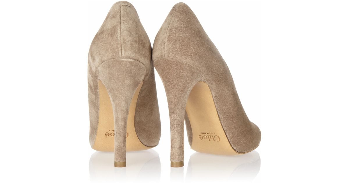 chloe suede pumps