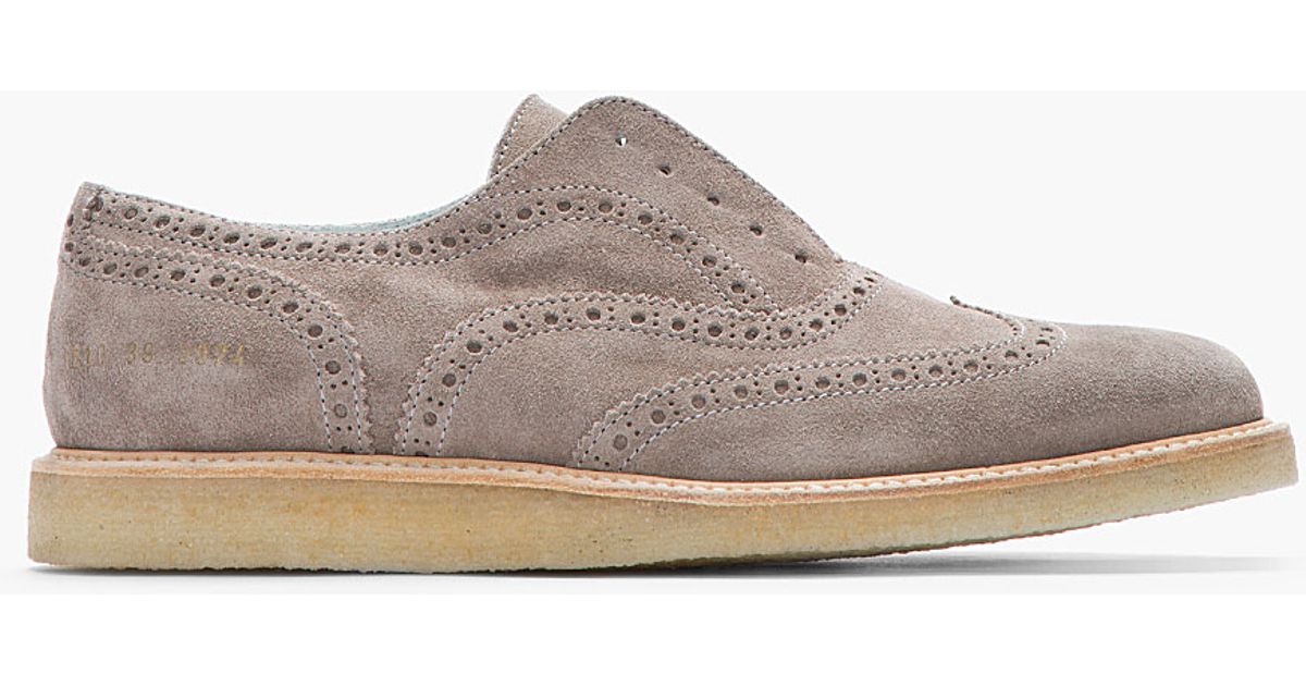 common projects gray suede
