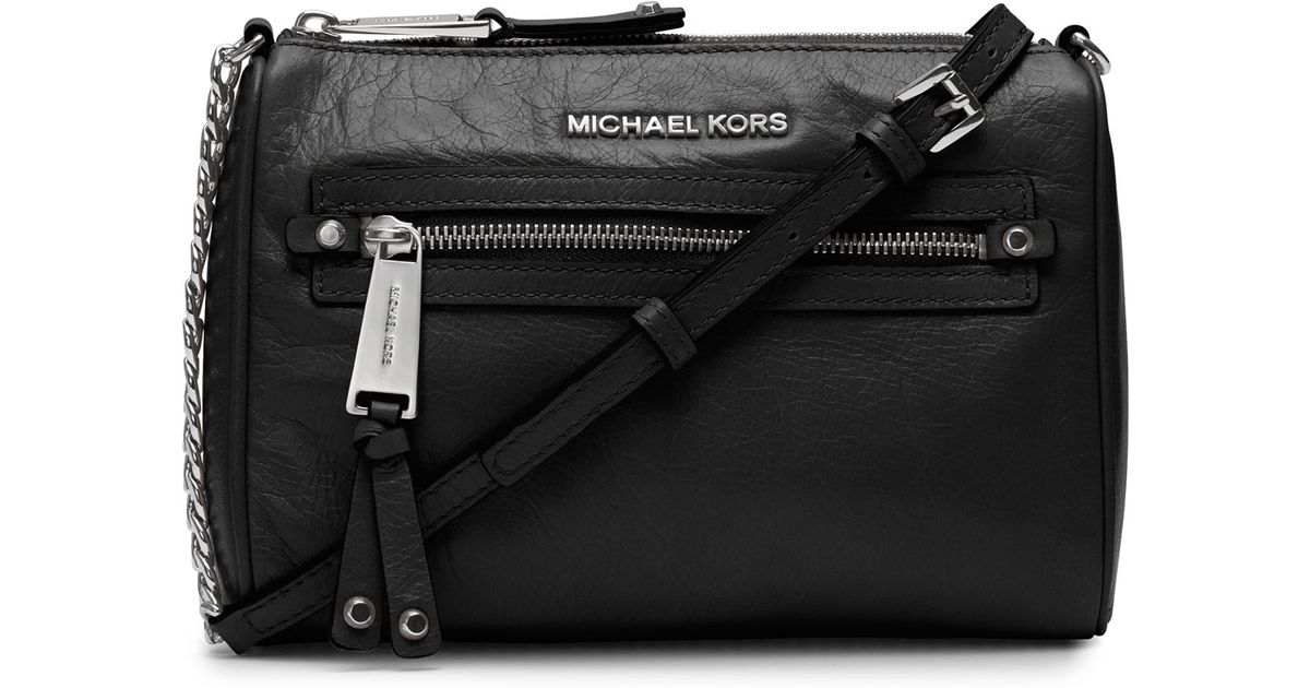 Lyst Michael Kors Small Devon Messenger In Black