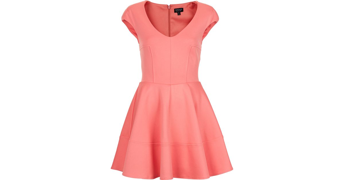 topshop coral dress