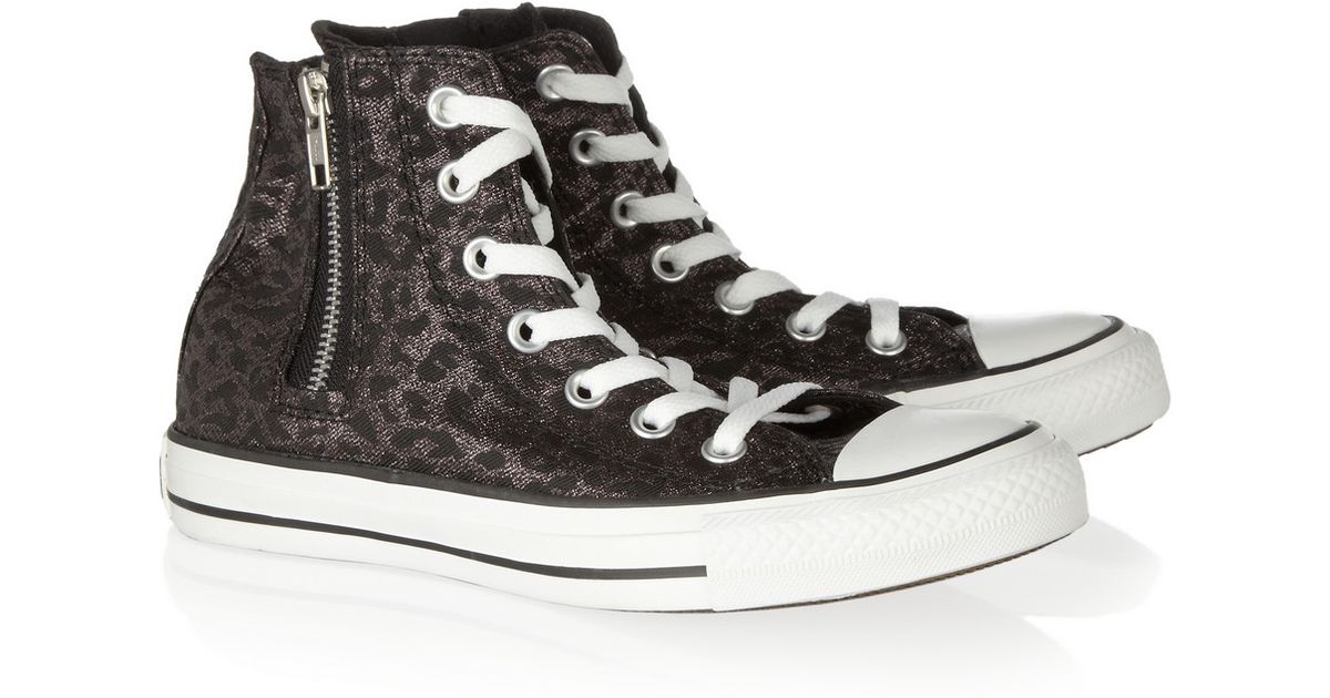 metallic leopard converse