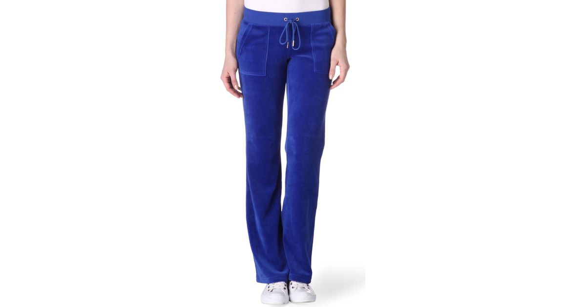Juicy Couture Velour Jogging Bottoms in Blue Lyst
