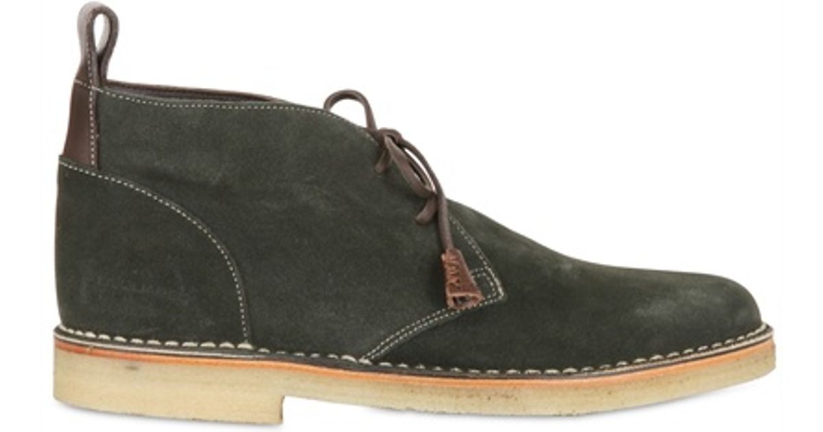DSquared² Suede Desert Boots in Military (Green) for Men - Lyst