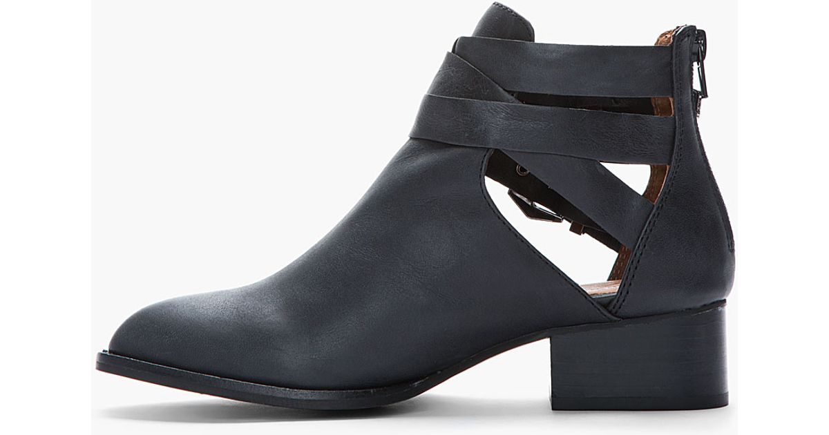 jeffrey campbell black boots with buckles