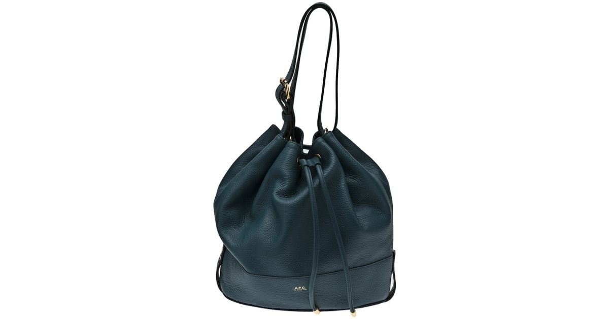 A.P.C. Bleau Sac Bucket Bag in Blue - Lyst