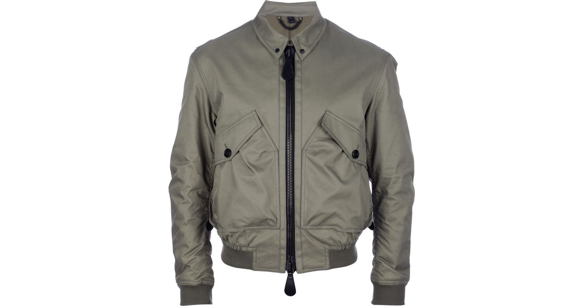 Burberry Prorsum Bomber Jacket in Olive (Natural) for Men | Lyst