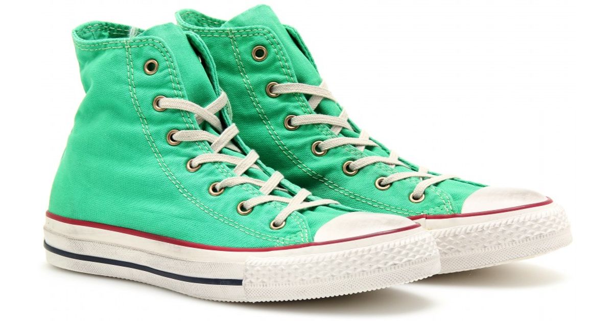 green converse high cut