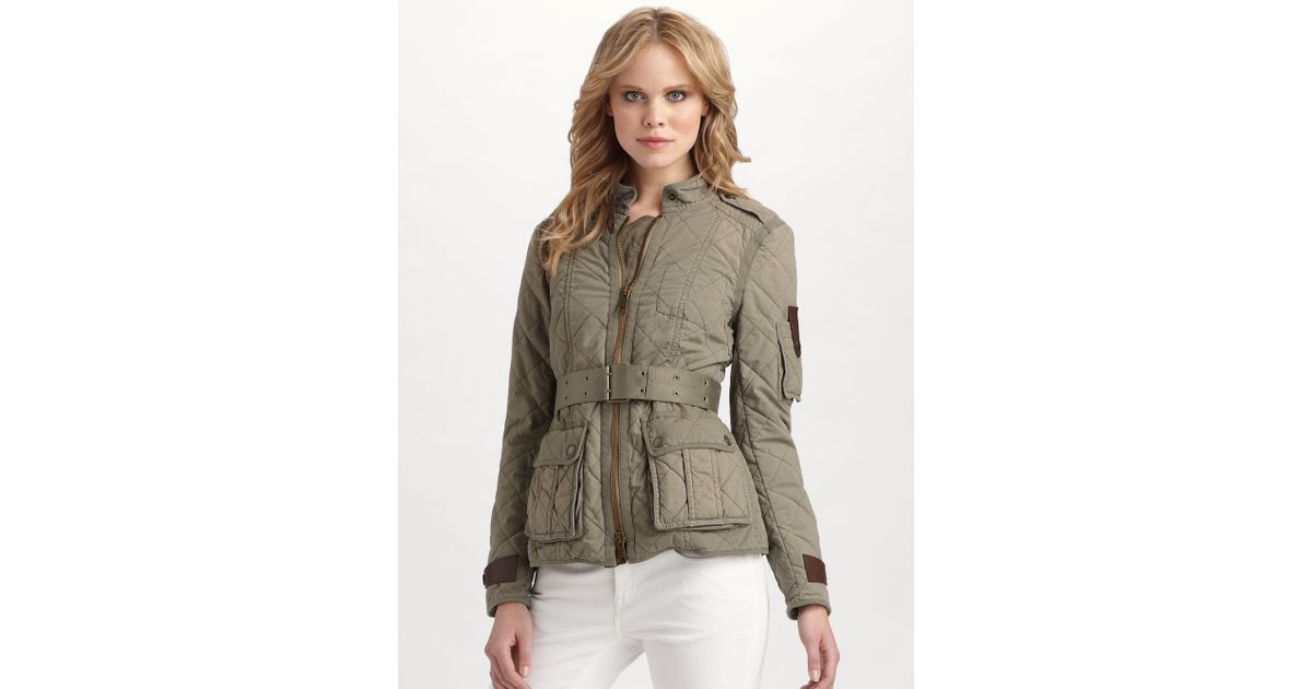 burberry quilted belted jacket
