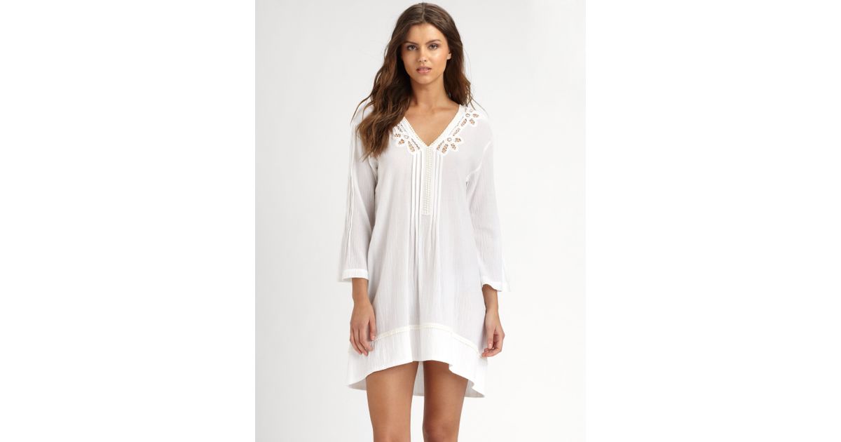 white cotton gauze nightgown
