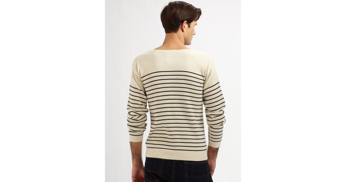 Polo Ralph Lauren Boatneck Sweater in Natural for Men | Lyst