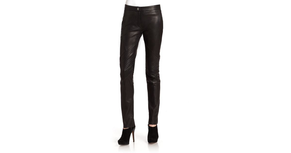Andrew Marc Leather Pants in Black | Lyst
